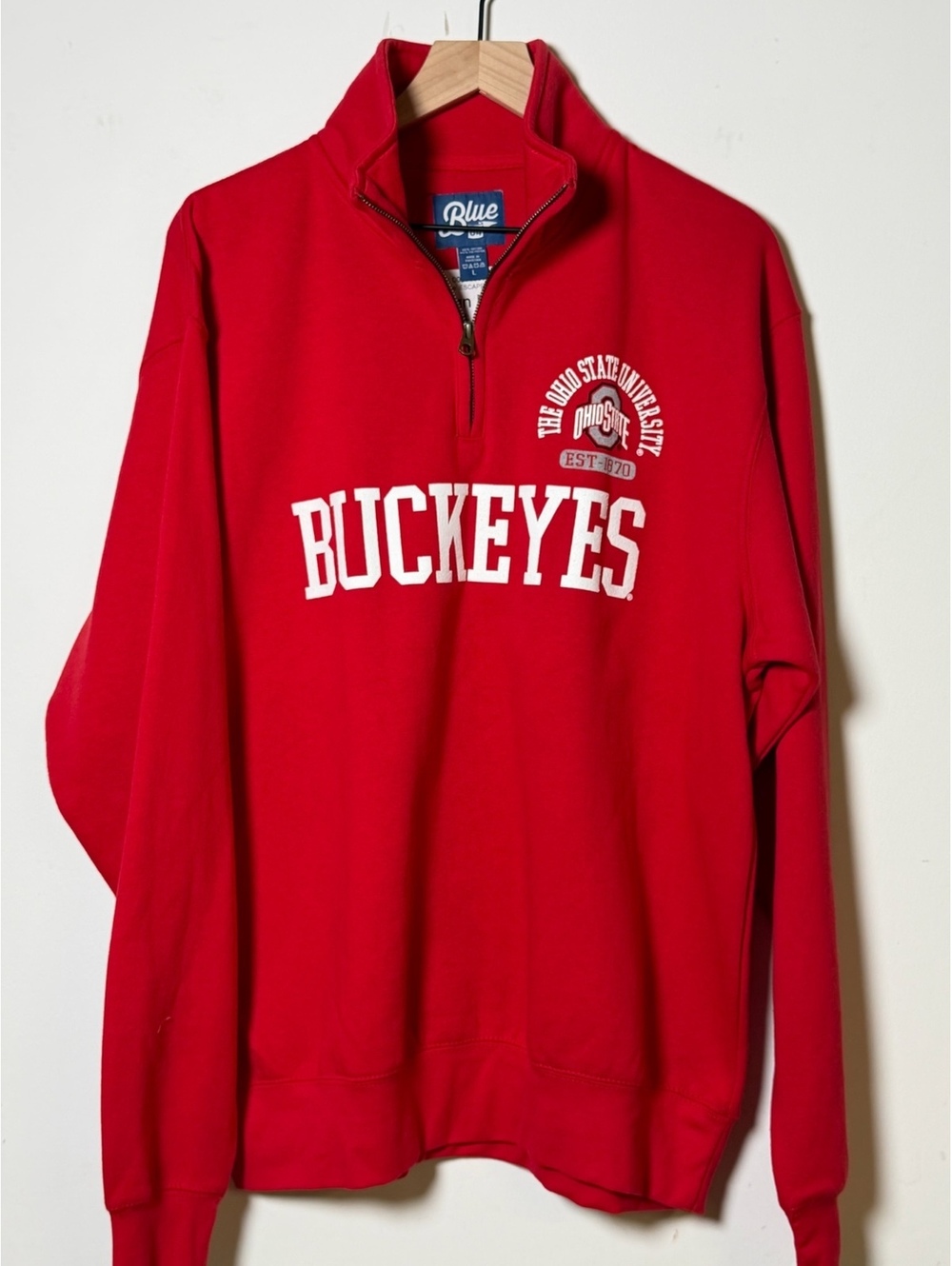 Blue 84 Ohio State Buckeyes quarter zip sweatshirt red size L [COPY]